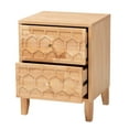 thumbnail image 3 of Baxton Studio Hosea Japandi Nightstand, 2-Drawer, Natural, 3 of 10