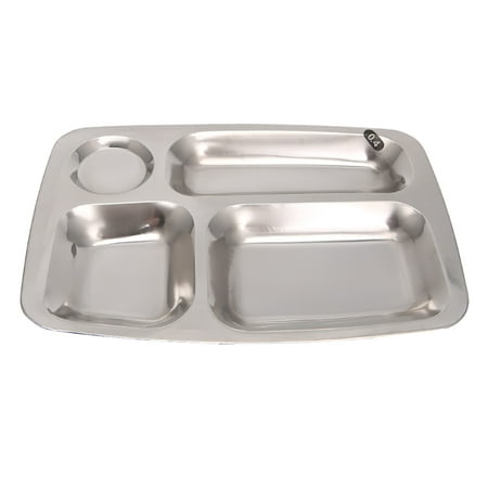 

FAIOIN Stainless Steel Divided Dinner Tray Lunch Container Food Plate 4/5/6 Section