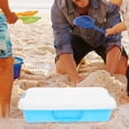 thumbnail image 4 of ABS Portable Sand Tray Storage Box Blue White 2Pcs 15.2X9.8X3.5In, 4 of 4