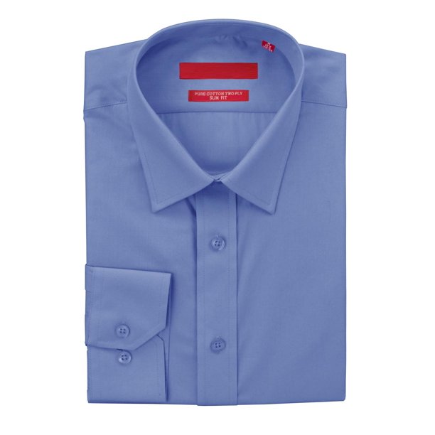 DTI GV Executive Men's Dress Shirt Slim Fit Pure Cotton Barrel Cuff