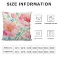 thumbnail image 5 of Nawypu  Throw Pillow Covers Peonies Summer Watercolor Floral Pink Flower Girly Pastel Mint Colorful Decorative Pillow Cases Home Decor Square Pillowcases, 5 of 5