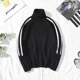 thumbnail image 3 of Suéteres de punto negros para hombres, suéteres de rayas, ropa de cuello alto para hombre, cuello alto, ropa roja, venta de cigarrillos abrigados, diversión clásica S, 3 of 4