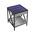 thumbnail image 1 of Mesa Auxiliar Radnick con Almacenamiento y Luz LED Efecto Infinito​, 1 of 5