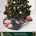 thumbnail image 6 of Coolnut Snowman Leaf Snowflake Christmas Tree Mat Round Christmas Tree Stand Mat Decoration for Holiday Party Home Christmas Day Ornaments Floor Door, 28.3", 6 of 6