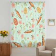 thumbnail image 2 of Easter Eggs Sheer Curtains 108" Extra Long, Carrots Spring Daisy Botanical Rustic Green Light Filering Curtains, Privacy Drapes Simi Floor to Veiling Curtain for Living Room Large Window Treatment, 2 of 9