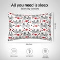 20" *30" Satin Pillowcase for Hair and Skin Bike heart Pattern Similar