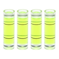 Uxcell 4 Packs Cylindrical Bubble Level 9.5x34mm Mini Bullseye Spirit Levels for Camera Tripod Telescope, Green