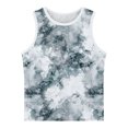 thumbnail image 4 of ATOGUTA Sleeveless Tops for Boys Girls Gray Kids Tie Dye Sleeveless Workout Running Sports Shirts Size 3T-15, 4 of 4