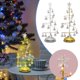 thumbnail image 1 of Lámpara de mesa LED para árbol de Navidad con colgantes de cristal - Luz nocturna de 7" a pilas para decoración del hogar, 1 of 1