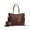 Bonita Coffee, variant on Bonita Checker Women's Tote Bag with Wristlet Wallet, Vegan Leather 2Pcs Shopper Handbag Set by Mia K . - Black
