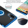 thumbnail image 4 of Case for Samsung Galaxy Note 10 Case 6.3" Clear Back Soft TPU Silicone Ring Holder Gel Bumper Thin Transparent Scratch Resistant Kickstand Protective Case - Blue, 4 of 6