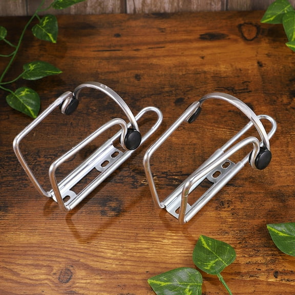 LULULION 2Pcs Outdoor Aluminum Alloy Water Bottle Bracket Rack for Bikes Silver