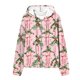 thumbnail image 5 of Sudadera con capucha y manga larga para mujer, informal, con estampado navideño, cremallera, manga larga, poliéster, 5 of 6