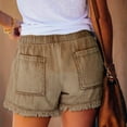 thumbnail image 3 of Vedolay Women Shorts Women's Plus Size Relaxed-fit Avey Knit-Waist Cargo Bermuda Short,Khaki XXL, 3 of 5
