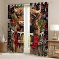 thumbnail image 2 of Manfei Highland Cow Black Out Curtains for Kids, Merry Christmas Curtains Pack of 2 (42x63 Each), Rustic Farmhouse Bedroom Curtains, Black Out Curtains Decor, 2 of 6