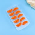 thumbnail image 5 of 4 Pcs Safe Silicone 10 Lattices Orange Segments Shaped Ice Molds Ice Cube Trays Fruits Shaped Ice Making Tool (As Shown), 5 of 7