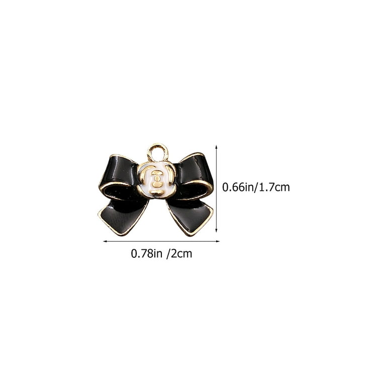 20pcs Creative Bow Pendants Alloy Charms Jewelry Making Charms for DIY, Adult Unisex, Size: 0.5X1.7X2CM, Grey Type