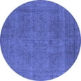 thumbnail image 1 of Ahgly Company Machine Washable Indoor Round Oriental Blue Industrial Area Rugs, 6' Round, 1 of 4