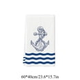 thumbnail image 3 of Hometravel Summer Nautical-Style Polyester Hand Towels, Quick Dry Kitchen Hand Towel Set, Anchor Print Decorative Towel for Guest Bath, Powder Room, Lake House, 3 of 7