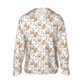 thumbnail image 1 of Balery Corgi with Hearts Sudadera ligera de manga larga con capucha y protección solar UPF 50+ para hombre y mujer, ideal para pesca y running-X-Large, 1 of 7
