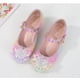 thumbnail image 1 of Zapatos de vestir de tacón alto para niñas, zapatos de princesa para bodas, fiestas, tacones altos, flores, damas de honor, actuación infantil, zapatos de cuero individuales, 1 of 5