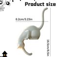 thumbnail image 3 of 3D Hanging Cat Figurine Ornament, Minimalist White Ceramic Curiosity Cat Statue, Edge Perched Animal Sculpture Decor for Shelf Cabinet Tabletop Home Living Room Art Decoration Ornament, 3 of 6