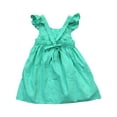 thumbnail image 2 of Little Girl Dress Kids Ruffle Sleeve Lace Party Birthday Flower Girl Dress Green 2T XS (400404), 2 of 2