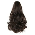 thumbnail image 2 of XIAQUJ Short Big Wave Wig Ponytail Women's High Ponytail Fluffy Short Curly Hair Wigs for Women Black, 2 of 5