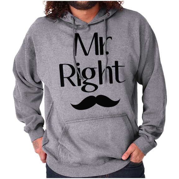 Funny Matching Couples His Hers Set Men's Big & Tall Graphic Hoodie Brisco Brands 2X