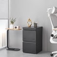 thumbnail image 2 of 2 Drawer File Cabinets for Home Office, Vertical File Cabinet with Lock, Office Cabinet for A4/Letter/Legal Size, Under Desk Filing Cabinet, Assembly Required(Black), 2 of 18