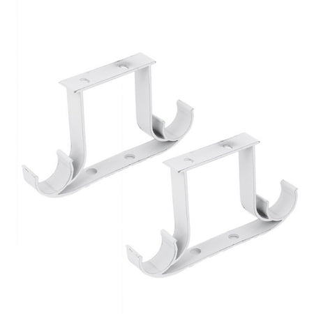 1 Curtain Rod Double Hook Drapery Ceiling Bracket White 1 Curtain Rod Double Hook Drapery Ceiling Bracket White