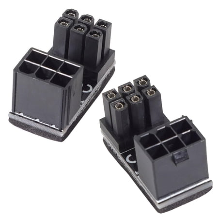 Set of 2 And Bottom GPU Angle Adapters for Desktop Graphics Card  Black Color - 6PIN price history on PriceWatchPro