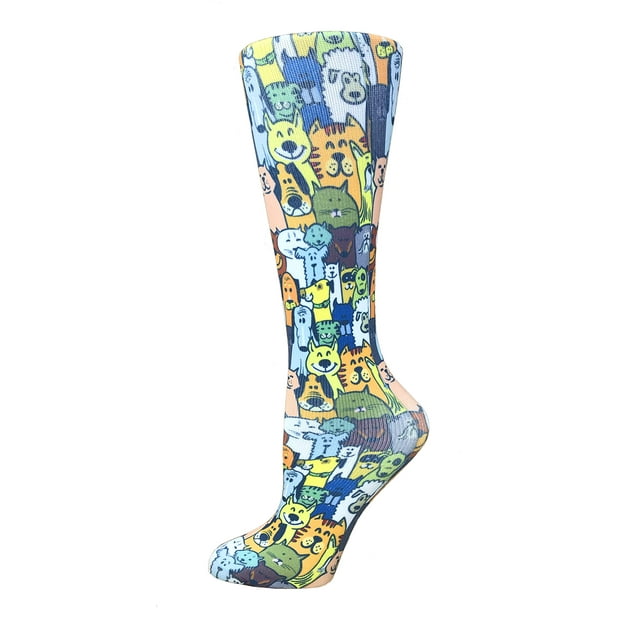 Cutieful Knit Therapeutic 10-18 mmHg Graduated Compression Socks (Dapper Dogs)