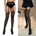 thumbnail image 5 of Loritta 6 Pairs Women Fishnet Thigh High Stockings Suspender Pantyhose Stockings for Valentine's Day, 5 of 6