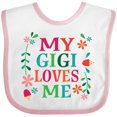 thumbnail image 3 of Inktastic My Gigi Loves Me Girls Apparel Girls Baby Bib, 3 of 4