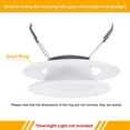 thumbnail image 3 of Uxcell Goof Rings for 4 Inch Recessed Lights, ID 4.25" x OD 6.7", 4 Pcs, White, 3 of 8