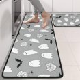 thumbnail image 2 of Kitchen Rugs Sets Of 2,Halloween Ghost Pattern Anti Fatigue Kitchen Mat Rugs Non Slip Washable,Decorative Kitchen Floor Mats for Kitchen,Sink,Laundry,17"x47"+17"x47", 2 of 5