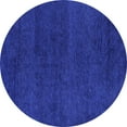 thumbnail image 1 of Ahgly Company Indoor Round Abstract Blue Modern Area Rugs, 3' Round, 1 of 4