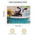 thumbnail image 3 of Orinice Cow Bathroom Wall Art Cow in Bathtub Pictures Wall Decor Country Cattle Bathroom Canvas Painting Print Modern Artwork Home Decorations Framed Ready to  20x16in, 3 of 6