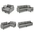 thumbnail image 6 of Modular Sectional Sofa, Jolifa Convertible L-Shaped Sofa for Living Room, Apartment, Light Gray, 6 of 10