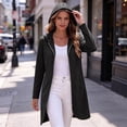thumbnail image 7 of Besolor Womens Zip up Hoodies Long Sleeve Zip up Jackets Fall Casual Loose Fleece Thick Warm Comfy Sweatshirt Tops with Pockets(XX-Large,Black), 7 of 7