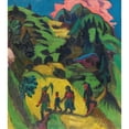 thumbnail image 2 of Ernst Ludwig Kirchner 15x17 Black Ornate Wood Framed Double Matted Museum Art Print Titled - Home Heuer (1918), 2 of 5