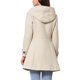 thumbnail image 3 of Abrigo de invierno para mujeres, abrigo de trinchera con capucha, toggle y duffle, color beige XL, 3 of 6
