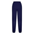 thumbnail image 6 of HomeDM Women's Plus Size Sweatpants - Solid Color Workout Sweat Pants Casual Joggers Pants with Pockets Elastic Waist - Dark Blue/XL, 6 of 6