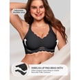 thumbnail image 4 of OEAK Women's Jelly Bra, No Underwire Scalloped Push Up, Buttery Soft T-shirt Seamless Full Coverage Convertible Everyday Bra, Sizes S to 3XL, 4 of 6