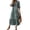 Teal, variant on Women's Bohemian Paisley Print Midi Dress with Ruffle Hem Plus Size Full Length 100% Polyester Fabric for Everyday Wear