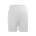 thumbnail image 5 of Hinvhai Biker Shorts Girl with Pockets - High Waisted Tummy Control Workout Gym Running Yoga Shorts White 14 Years, 5 of 9