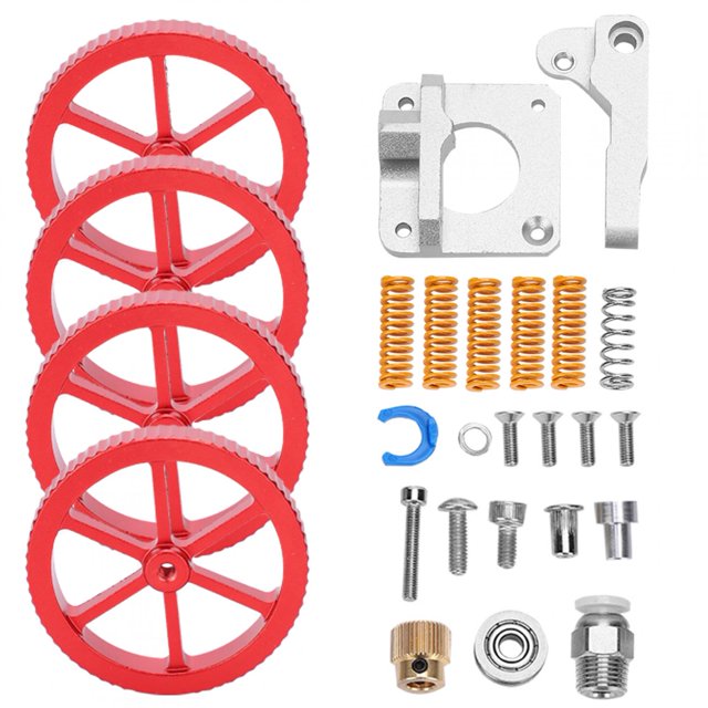 Accesorios Para Impresora 3D, Herramientas Completas Tuerca Niveladora Giratoria Manual Roja + Juego De Amortiguadores De Resorte Práctico Kit De Actualización De Extrusora De