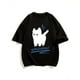 thumbnail image 1 of Camiseta de manga corta con cuello redondo y estampado gráfico de gato para hombre, 100 % algodón, ideal para actividades al aire libre en verano., 1 of 6