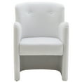 thumbnail image 4 of 24" Wide Modern Dining Chair Performance Fabric Upholstered Dining Armchair for Kitchen Dining Room Living Room (Ivory), 4 of 11